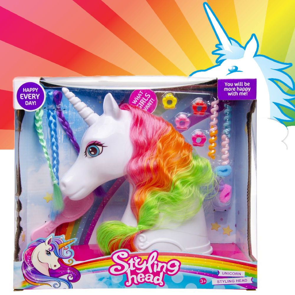 mild Huidige ik ben verdwaald DECOPATENTDecopatent® Speelgoed Unicorn Kaphoofd - Sminkpop voor Kinderen -  Pop - Eenhoorn - Schminkpop voor Meisjes - Opmaakpop / Kapkop met haar  accessoires - 𝕍𝕖𝕣𝕜𝕠𝕠𝕡 ✪ 𝕔𝕠𝕞