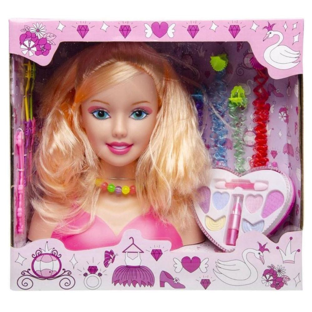 Inloggegevens moersleutel zeker MERKLOOSDecopatent® Make-up Pop Kaphoofd - Speelgoed Kappop - Opmaakpop met  makeup en haar accessoires voor Kinderen - Stylinghoofd - Blond Haar -  Schminkpop met Makeup - Kaphoofd voor Meisjes - 𝕍𝕖𝕣𝕜𝕠𝕠𝕡 ✪ 𝕔𝕠𝕞