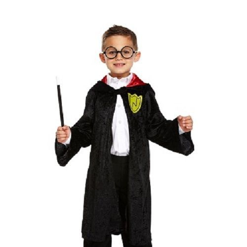 HENBRANDTKINDEREN Harry Poter / Tovenaars gewaad kostuum | Kinder Tovernaars Cape | Harry Poter Tover Gewaad | Kleur: Zwart | Carnavalskleding | Verkleedkleding | Feest Kostuum | | Maat: M – 7-9 Jaar - 𝕍𝕖𝕣𝕜𝕠𝕠𝕡 ✪ 𝕔𝕠𝕞
