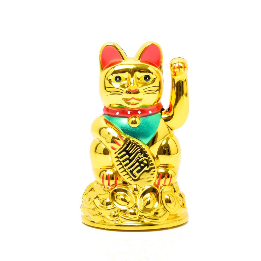 DECOPATENTManeki Neko Lucky Cat - Zwaaiende kat met bewegende - Japanse / Chinese gelukskat - Geluksbrenger Chinese kat Japanse gelukskat - Maat: S -> 12 Cm Hoog - - 𝕍𝕖𝕣𝕜𝕠𝕠𝕡 ✪ 𝕔𝕠𝕞