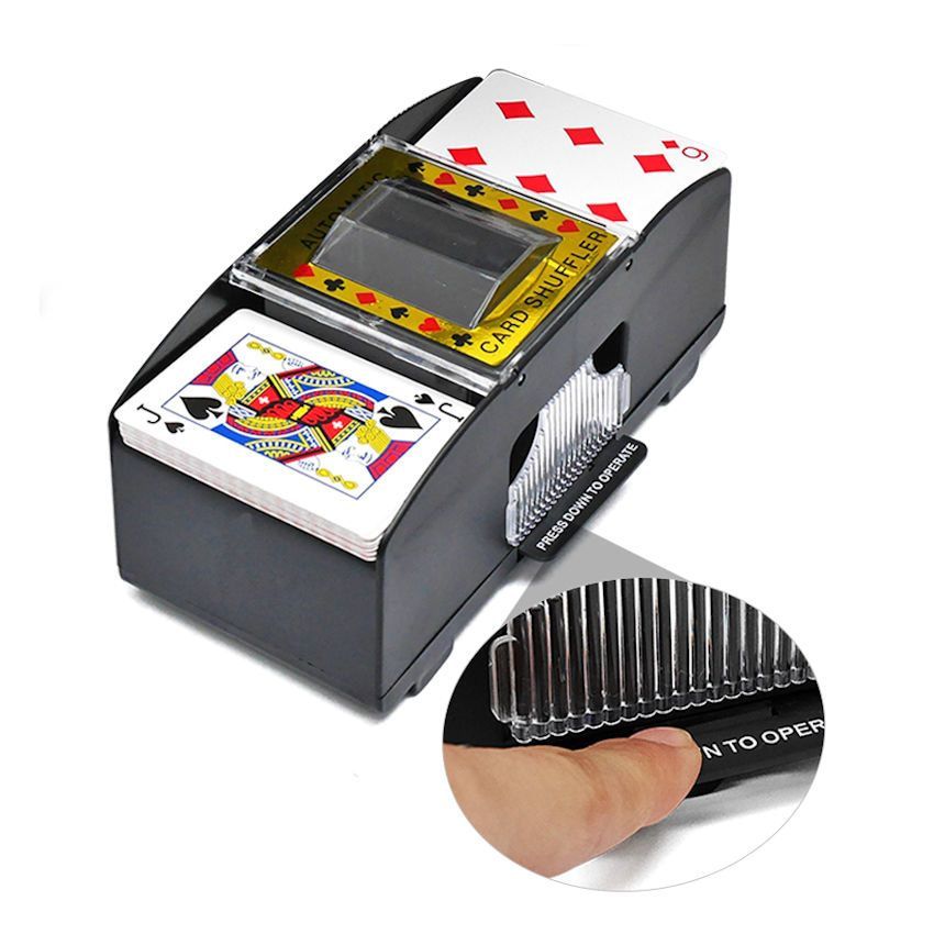munitie pindas buffet DECOPATENTDecopatent® Automatische kaartenschudmachine voor speelkaarten -  Kaartenschudder op batterijen - Poker - Blackjack - Card Shuffer -  𝕍𝕖𝕣𝕜𝕠𝕠𝕡 ✪ 𝕔𝕠𝕞