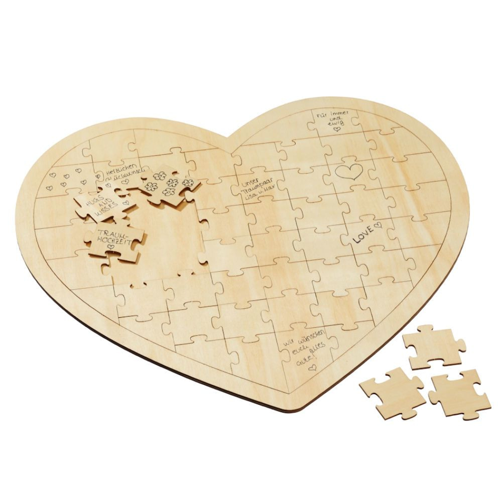 een vergoeding Tub Gelijk DECOPATENTDecopatent® Groot Houten Hart Puzzel - Harten puzzel huwelijk - Blanco  puzzel - Hout - Gastenboek - Bruiloft - Trouwen - Kado / Cadeau -  𝕍𝕖𝕣𝕜𝕠𝕠𝕡 ✪ 𝕔𝕠𝕞