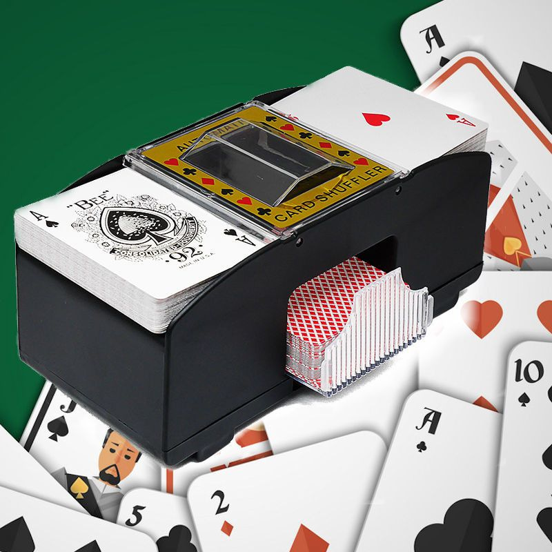 munitie pindas buffet DECOPATENTDecopatent® Automatische kaartenschudmachine voor speelkaarten -  Kaartenschudder op batterijen - Poker - Blackjack - Card Shuffer -  𝕍𝕖𝕣𝕜𝕠𝕠𝕡 ✪ 𝕔𝕠𝕞