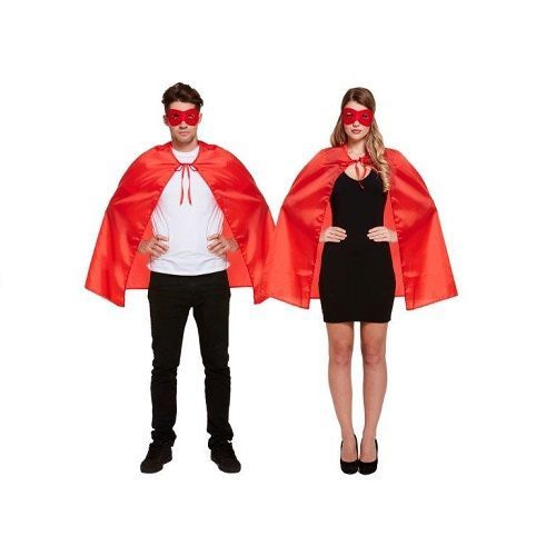 Sandy Onmiddellijk tieners HENBRANDTVOLWASSENEN UNISEX HEREN / DAMES Superhelden kostuum bestaande uit  1x Rode Masker en 1x Rode Cape | Kleur : Rood | Carnavalskleding |  Verkleedkleding / Feest Kostuum Superheld| Man & Vrouw | ONZE SIZE FITTS  ALL - 𝕍𝕖𝕣𝕜𝕠𝕠𝕡 ✪ 𝕔𝕠𝕞