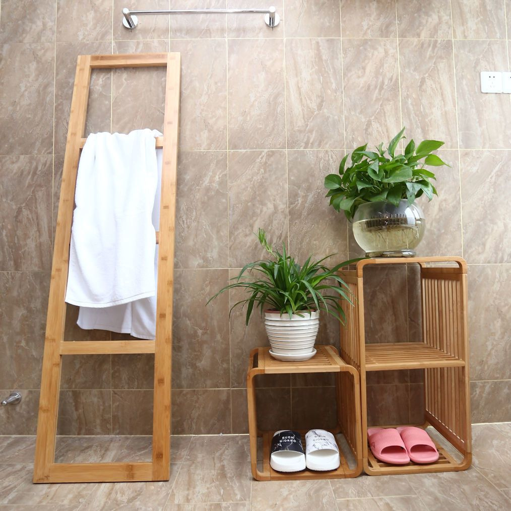 Kijkgat Monetair hongersnood DECOPATENTStaande Bamboe handdoeken Ladder Rek - badkamer handdoekhouder  voor tegen de muur - handdoekladder - handdoekenrek hout - handdoekrek -  Decopatent® - 𝕍𝕖𝕣𝕜𝕠𝕠𝕡 ✪ 𝕔𝕠𝕞
