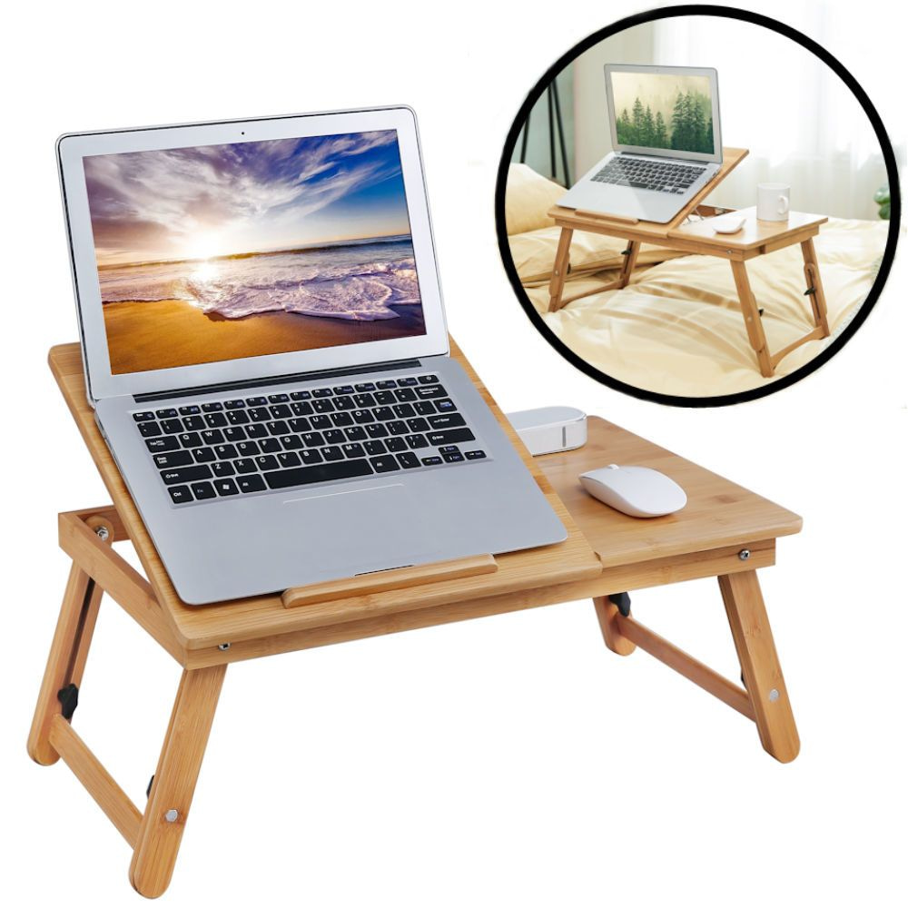 experimenteel Omleiden via DECOPATENTLaptoptafel voor op bed van bamboe hout - Hoogte verstelbaar,  kantelbaar & Inklapbaar - Bedtafel voor laptop, boek, tablet - Ontbijt op  bed tafel - Decopatent® - 𝕍𝕖𝕣𝕜𝕠𝕠𝕡 ✪ 𝕔𝕠𝕞