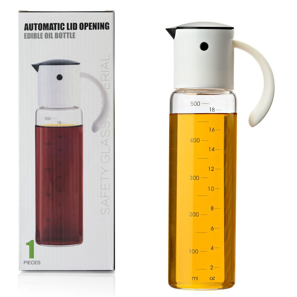 Respectievelijk Opblazen Rusteloosheid DECOPATENTOliefles met Automatische schenktuit - Oliekan Glas - Olie  dispenser fles voor olijfolie - Navulbaar - 500 ML - Zwart - 𝕍𝕖𝕣𝕜𝕠𝕠𝕡  ✪ 𝕔𝕠𝕞