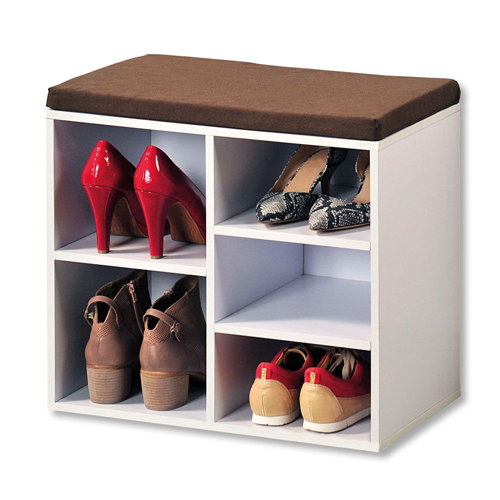 programma Maak los Overlappen KESPERSchoenenbank - 5 paar schoenen met Zitkussen & Opbergvakken - Open  Schoenenkast - FSC® hout - Afm 51.5 x 29.5 x 48 Cm - Wit - 𝕍𝕖𝕣𝕜𝕠𝕠𝕡 ✪  𝕔𝕠𝕞